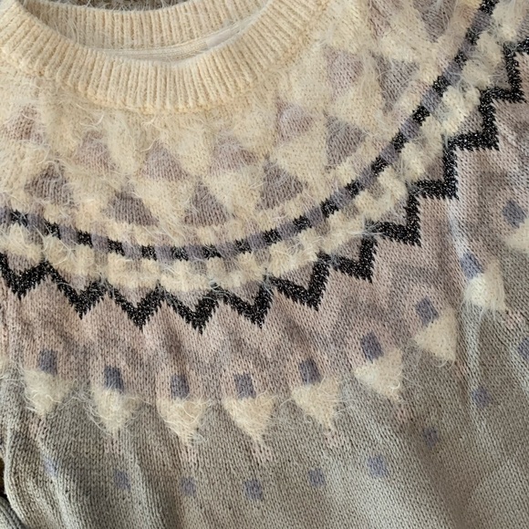 Gap Fair Isle Sweater Dress Gap White Holiday L 10 11 Tights Christmas - Picture 3 of 6